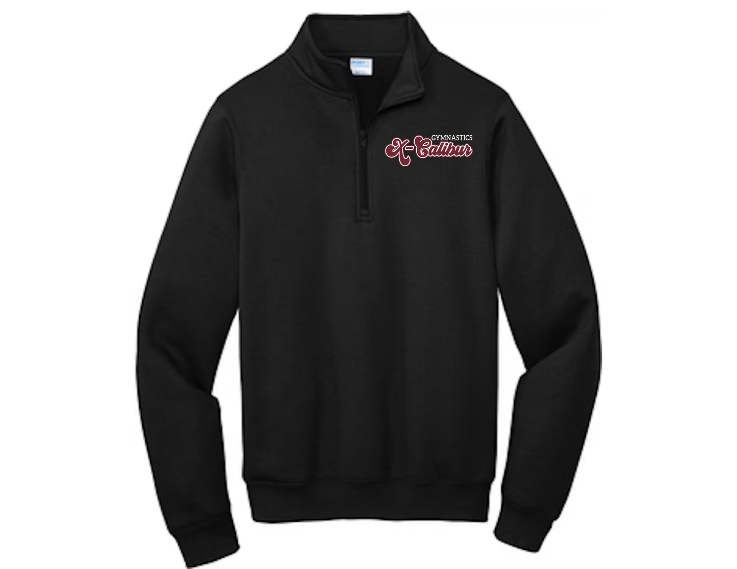 Unisex Gymnastics X-Calibur 1/4 Zip Black Crewneck Spiritwear 2025