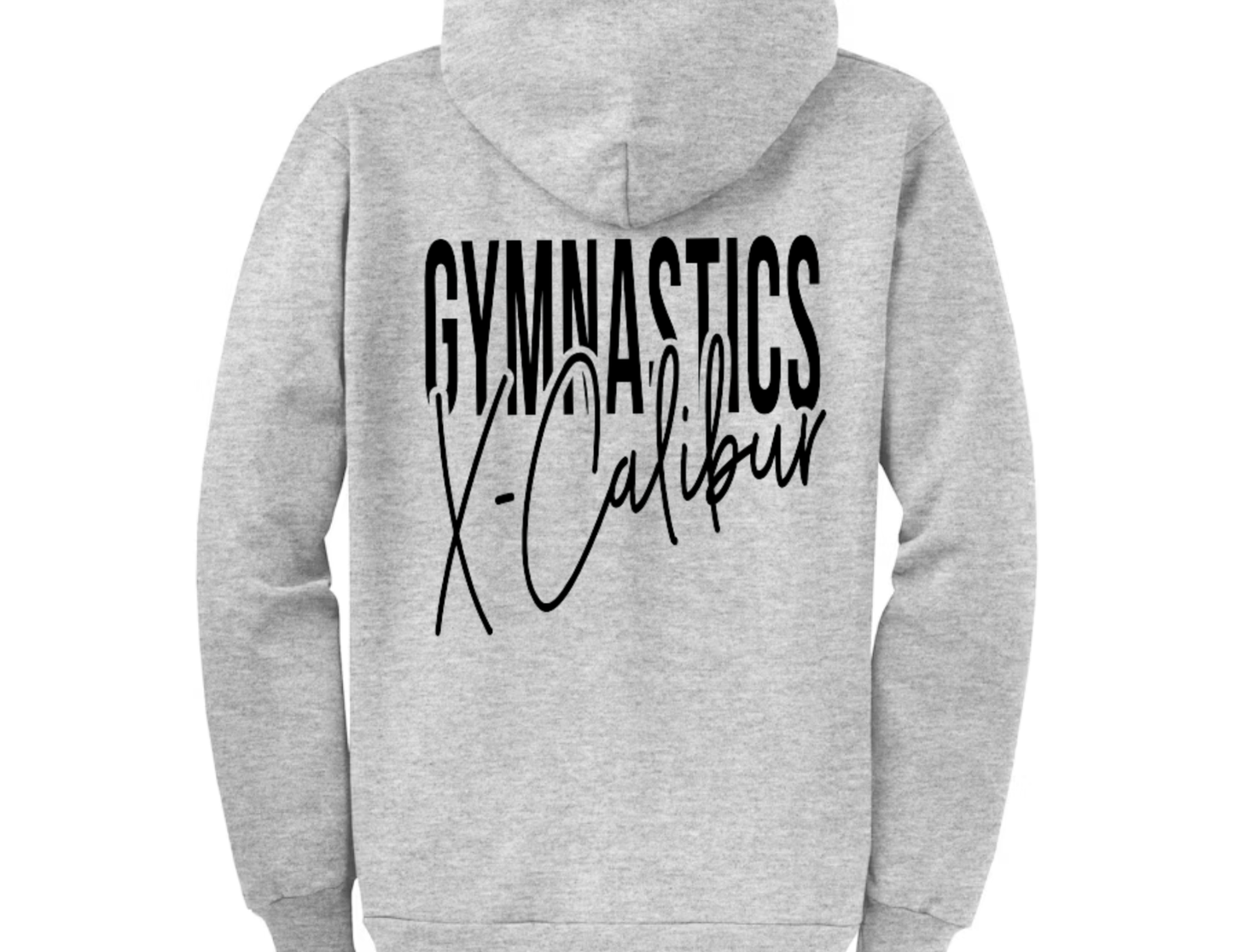 Unisex Gymnastics X-Calibur Full Zip Ash Hoodie Sweatshirt Spiritwear 2025