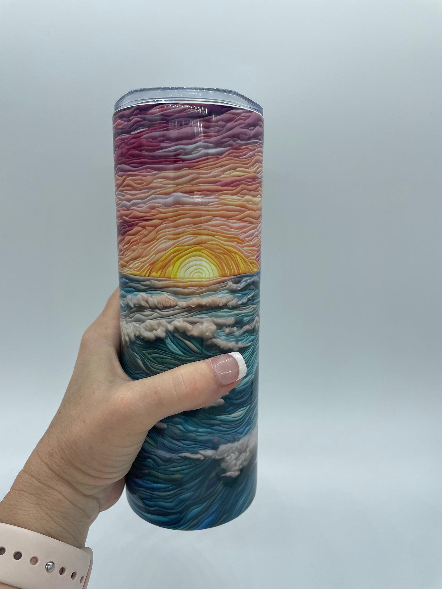 Sunset Beach 3D tumbler