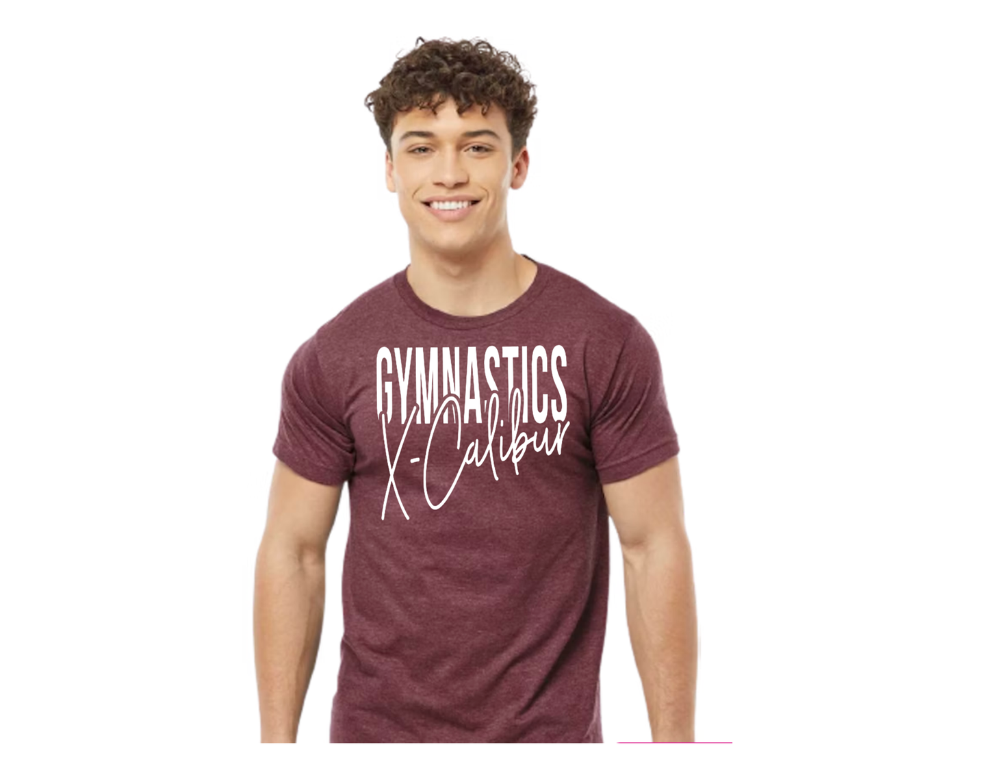 Unisex Adult Gymnastics X-Calibur Heather Burgundy T-shirt Spiritwear 2025