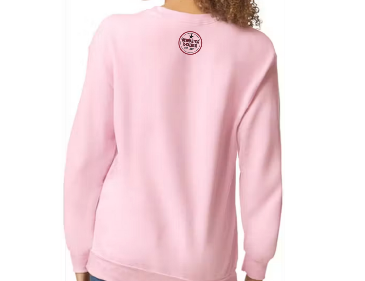 ADULT LIGHT PINK Gymnastics X-Calibur 25 years strong Sweatshirt Spiritwear 2026