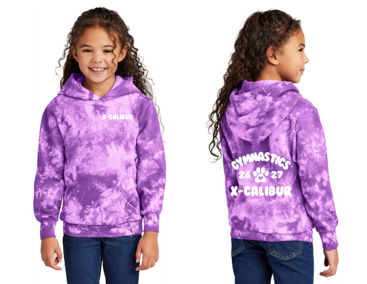 YOUTH Gymnastics X-Calibur PURPLE Hoodie with PUFF image Spiritwear 2026