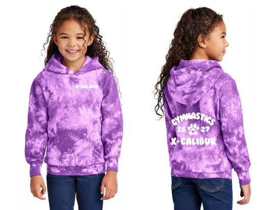 YOUTH Gymnastics X-Calibur PURPLE Hoodie with PUFF image Spiritwear 2026