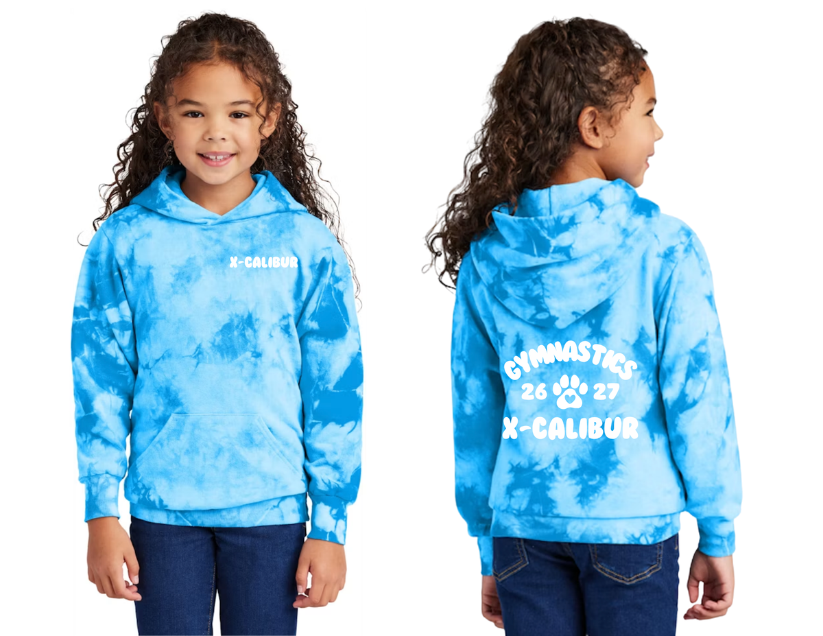 YOUTH Gymnastics X-Calibur BLUE Hoodie with PUFF image Spiritwear 2026