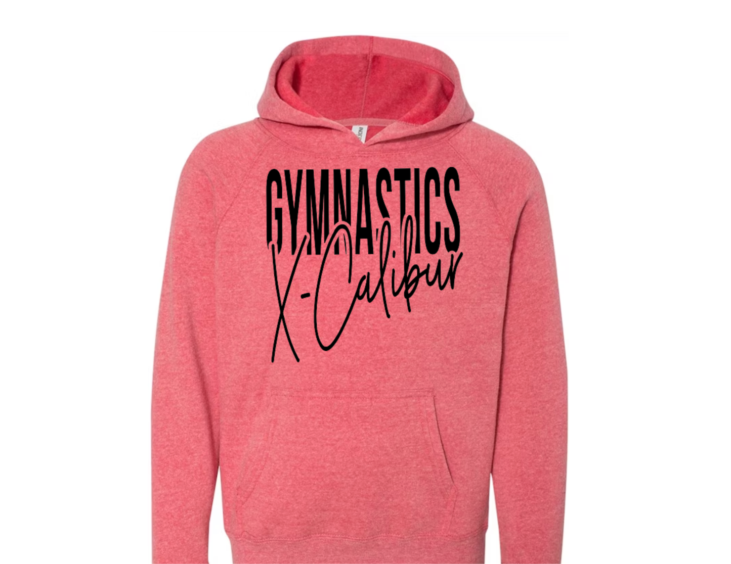 Girls Gymnastics X-Calibur Pink or Blue Hoodie Spiritwear 2025