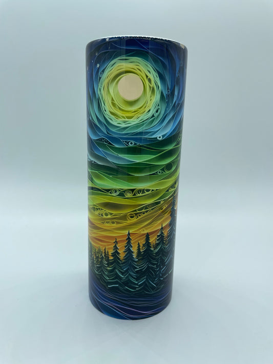 Quilled Night Sky 3D tumbler