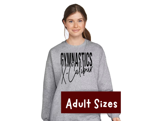 ADULT Sport Gray Gymnastics X-Calibur Sweatshirt Spiritwear 2025