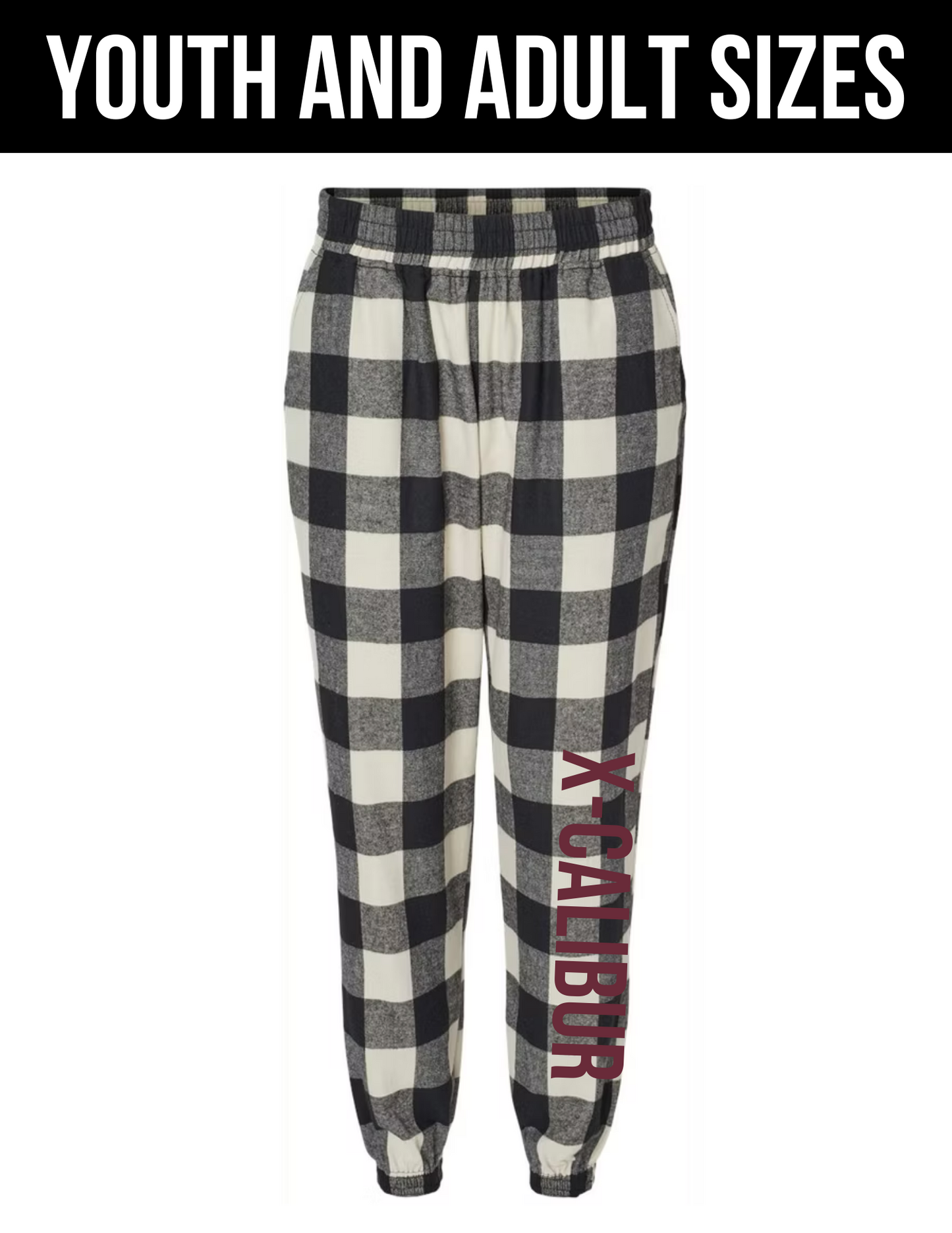 Flannel Jogger Pants-Youth and Adult Sizes