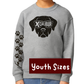 YOUTH Sport Gray GLITTER X-Calibur Dog Sweatshirt Spiritwear 2025
